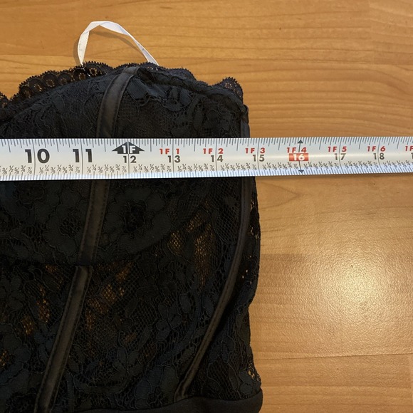 Lulus Sultry Persona Black Lace Strapless Bustier Mermaid‎ Midi Dress Size Large - Picture 11 of 16